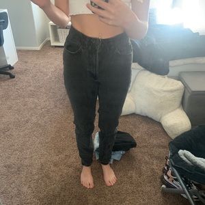 Urban black mom jeans